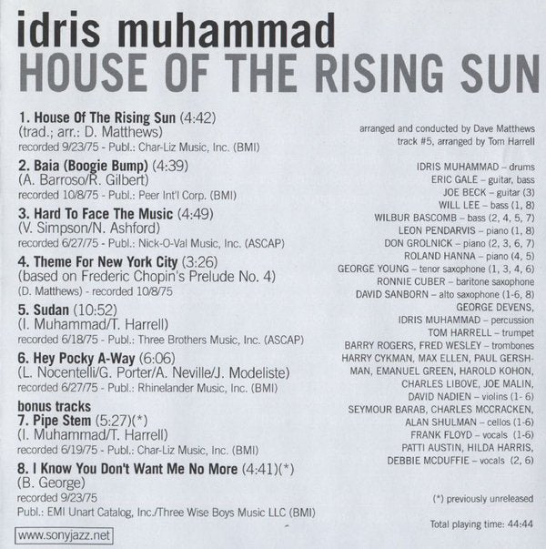 Idris Muhammad - House Of The Rising Sun