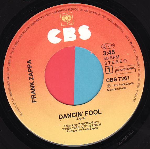 Frank Zappa - Dancin' Fool / Baby Snakes