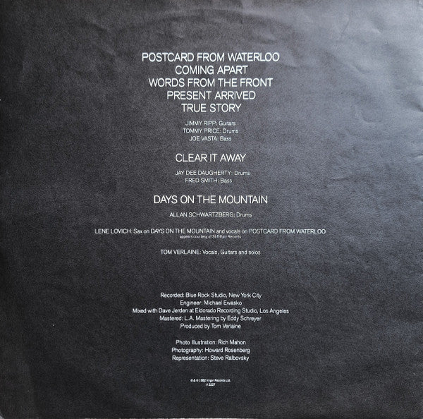 Tom Verlaine : Words From The Front (LP, Album)