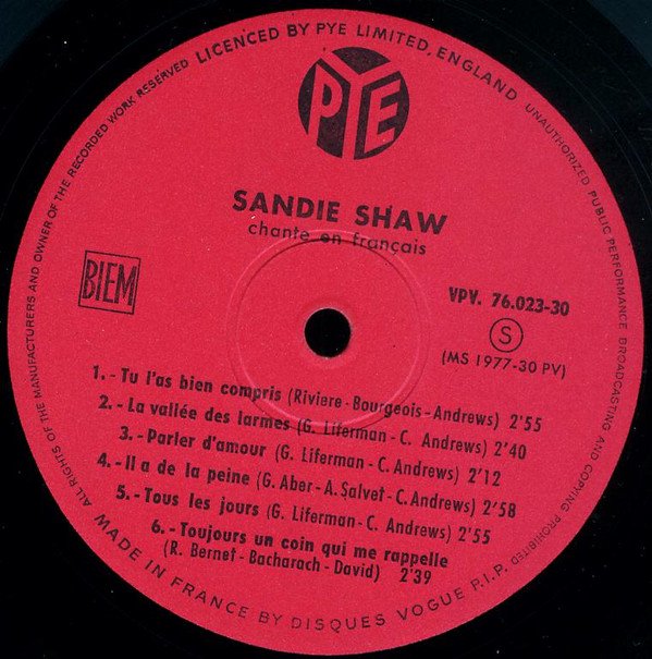 Sandie Shaw Chante En Français