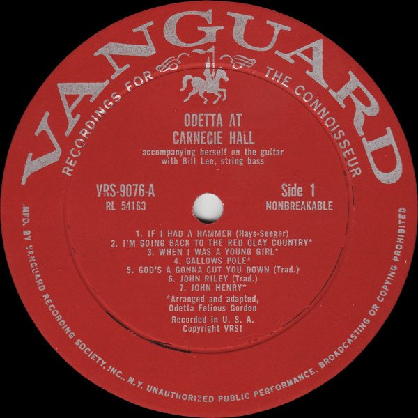 Odetta At Carnegie Hall