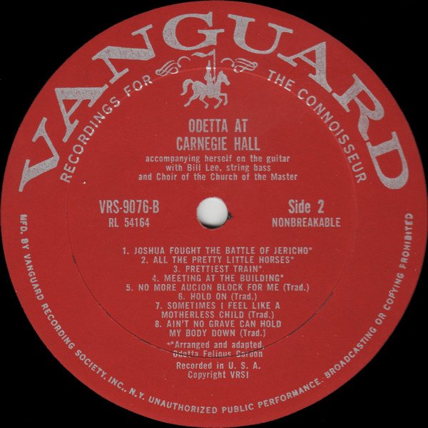 Odetta At Carnegie Hall