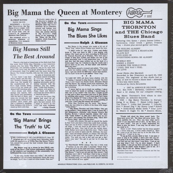 Big Mama Thornton - Big Mama The Queen At Monterey