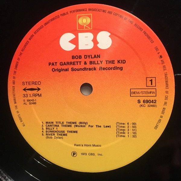 Bob Dylan - Pat Garrett & Billy The Kid (Soundtrack)