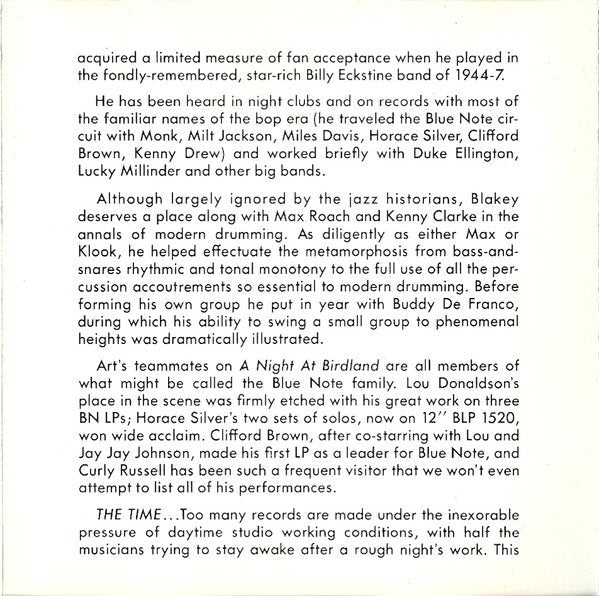 Art Blakey Quintet - A Night At Birdland • Volume 1