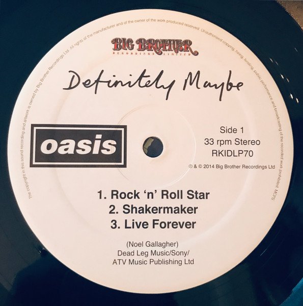 Oasis ‎– Definitely Maybe