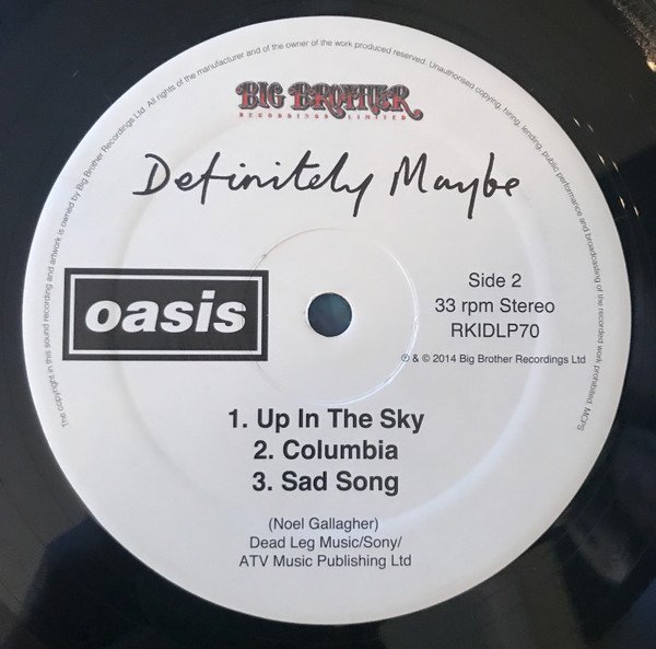 Oasis ‎– Definitely Maybe