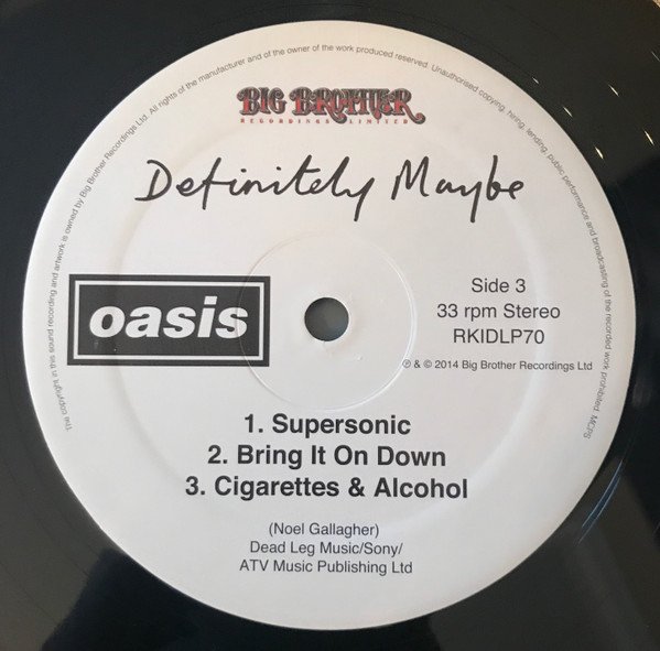 Oasis ‎– Definitely Maybe