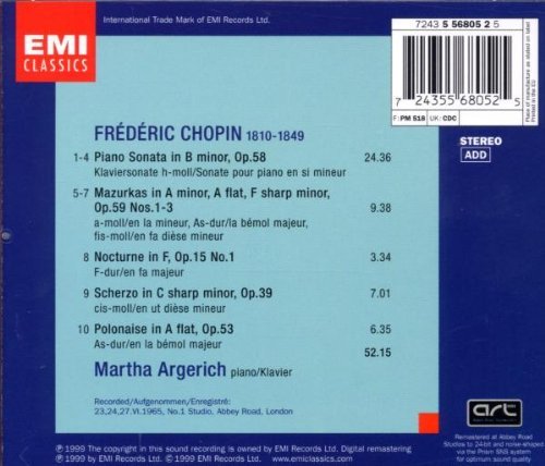 Frédéric Chopin - Martha Argerich - The Legendary 1965 Recording