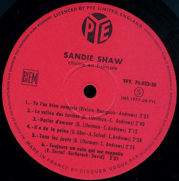 Sandie Shaw - Sandie Shaw Sings In French