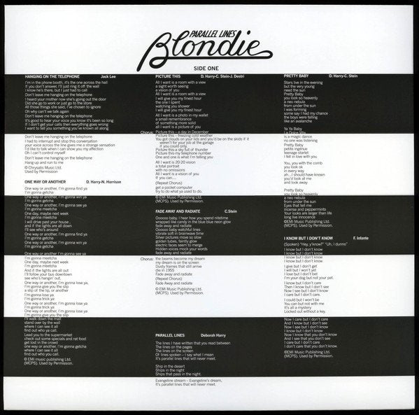 Blondie - Parallel Lines