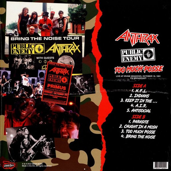 Anthrax & Public Enemy – Too Much Posse: Live At Irvine Meadows 1991