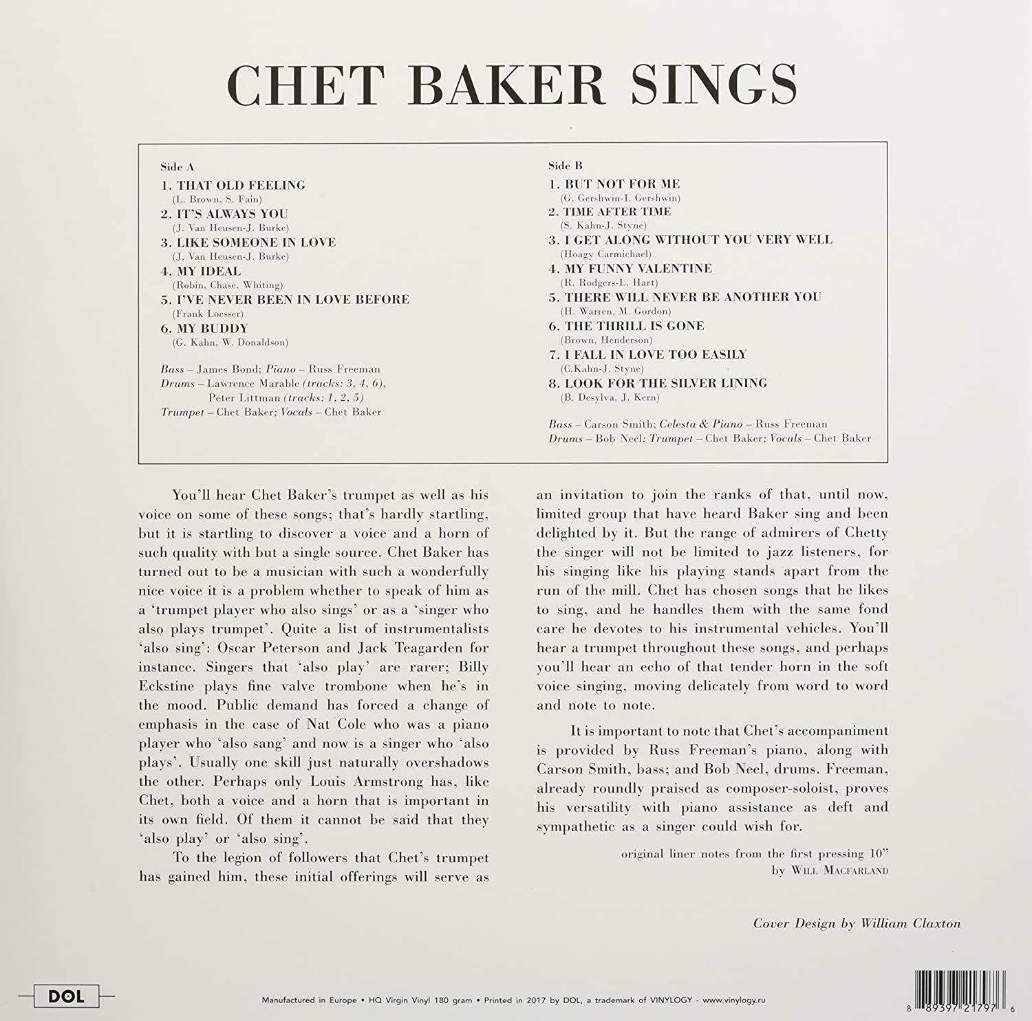 Chet Baker - Sings and Plays